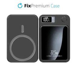 FixPremium - PowerBank MagSafe 5000mAh avec Écran LED, noir