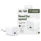 Adaptateur de voyage Grand Prix USB-C, GaN, 30 W PD, blanc argenté, empower