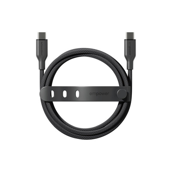 Câble USB-C, 60 W, Racing, 2 m, Space Black, empower