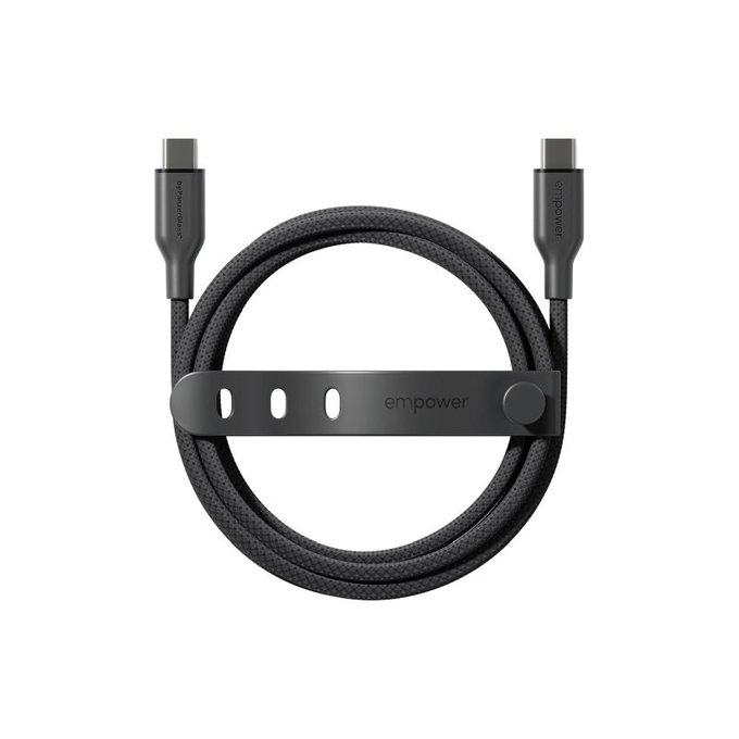 Câble USB-C, 60 W, Racing, 2 m, Space Black, empower
