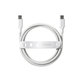 Câble USB-C, 60 W, Racing, 2 m, Blanc argenté, empower