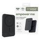 PowerBank sans fil 5000 mAh, 20 W, compatible avec MagSafe, Qi2/USB-C, Space Black, empower