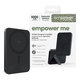 PowerBank sans fil 5000 mAh avec support rotatif, 20 W, compatible avec MagSafe, Qi2/USB-C, Space Black, empower