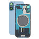 Apple iPhone 17 - Verre du boîtier arrière + Verre de la caméra + Cadre en métal + Aimant MagSafe (Mist Blue)