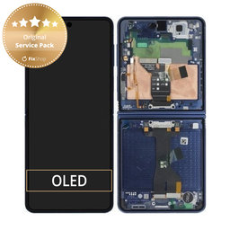 Samsung Galaxy Z Flip 7 F766B - Ecran LCD + Ecran Tactile + Cadre (Blue Shadow) - GH82-37581A Genuine Service Pack