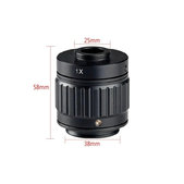 Adaptateur CTV 1X pour Microscope Trinoculaire, C-Mount