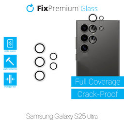 FixPremium Glass - Verre Trempé Caméra Arrière sans Cadre pour Samsung S25 Ultra