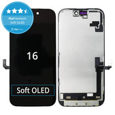 Écran Soft OLED pour iPhone 16 - Vitre tactile + Châssis, DIAGNOSTIC