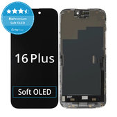 Écran Soft OLED pour iPhone 16 Plus - Vitre tactile + Châssis, DIAGNOSTIC