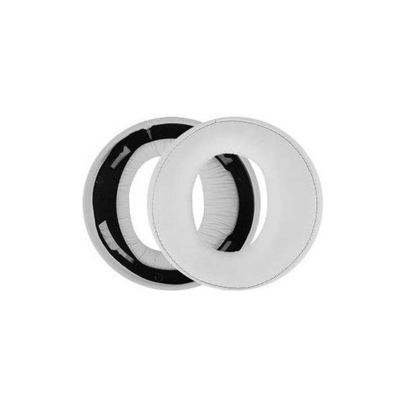 Coussinets de rechange pour Sony PlayStation Gold Wireless Stereo PS3, PS4 CECHYA-0083, Mousse à mémoire + cuir PU, Blanches, 1 Paire