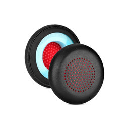 Coussinets de rechange pour Poly Blackwire 5200, Voyager 5200, Mousse à mémoire + cuir PU, Noires, 1 Paire