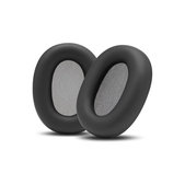 Coussinets de rechange pour Sony WH-1000XM6, Mousse à mémoire + cuir PU, Noires, 1 Paire