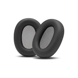 Coussinets de rechange pour Sony WH-1000XM6, Mousse à mémoire + cuir PU, Noires, 1 Paire
