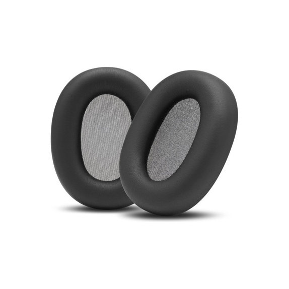 Coussinets de rechange pour Sony WH-1000XM6, Mousse à mémoire + cuir PU, Noires, 1 Paire
