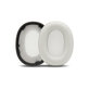 Coussinets de rechange pour Sony WH-1000XM6, Mousse à mémoire + cuir PU, Blanches, 1 Paire