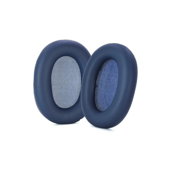 Coussinets de rechange pour Sony WH-1000XM6, Mousse à mémoire + cuir PU, Bleues, 1 Paire