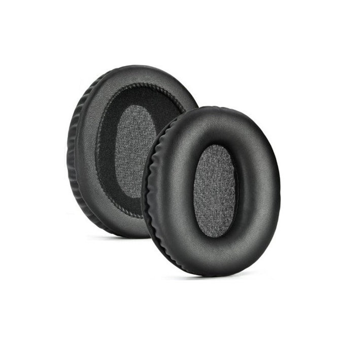 Coussinets de rechange pour Audio-Technica ANC500BT, Mousse à mémoire + cuir PU, Noires, 1 Paire