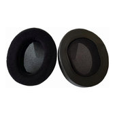 Coussinets de rechange pour Audio-Technica ATH-M50X, M50XBT, M40X, MSR7, Mousse à mémoire + cuir PU + suède, Noires, 1 Paire