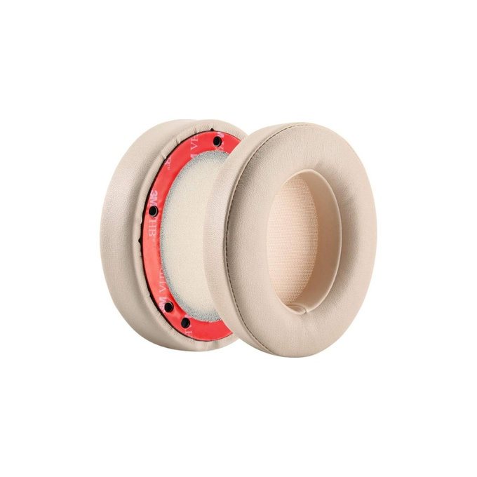 Coussinets de rechange pour Beats Studio 2.0 et 3.0, Mousse à mémoire + cuir PU, Beiges, 1 Paire