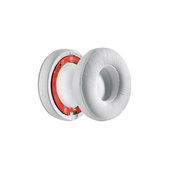 Coussinets de rechange pour Beats Solo 4, Mousse à mémoire + cuir PU, Blanches, 1 Paire