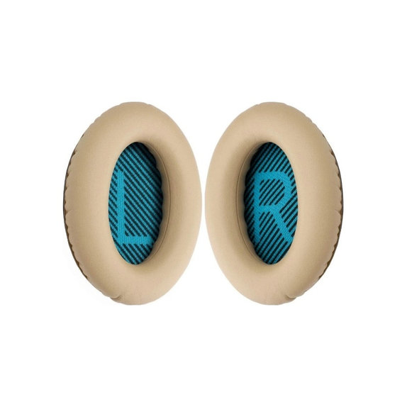 Coussinets de rechange pour Bose QuietComfort 2, 15, 25 et 35, Mousse à mémoire + cuir PU, Kaki, 1 Paire
