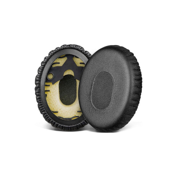 Coussinets de rechange pour Bose QuietComfort 3, OE/ON-EAR et OE1, Mousse à mémoire + cuir PU, Noires, 1 Paire