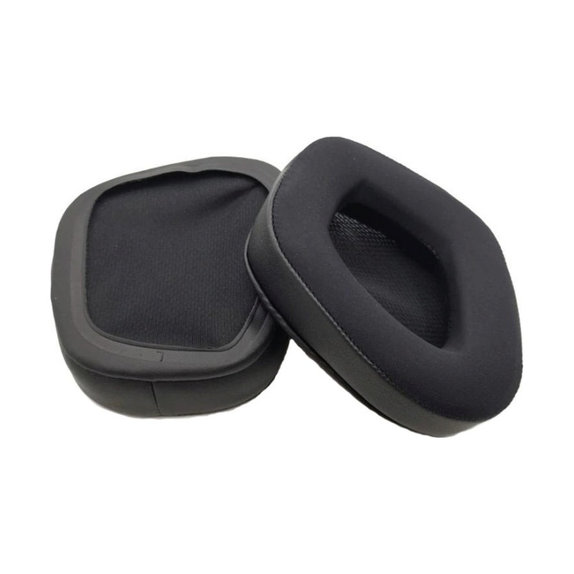 Coussinets de rechange pour Corsair Void RGB Elite, Mousse à mémoire + Néoprène, Noires, 1 Paire
