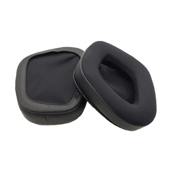 Coussinets de rechange pour Corsair Void RGB Elite, Mousse à mémoire + Néoprène, Noires, 1 Paire