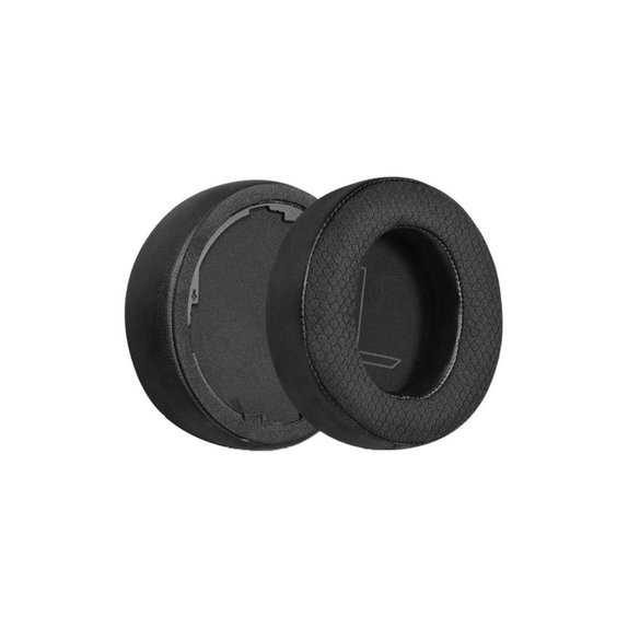 Coussinets de rechange pour Dell Alienware AW510H et AW310H, Mousse à mémoire + cuir PU + Textile, Noires, 1 Paire