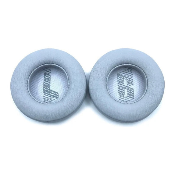 Coussinets de rechange pour JBL Live 400BT, 460NC, Mousse à mémoire + cuir PU, Grises, 1 Paire