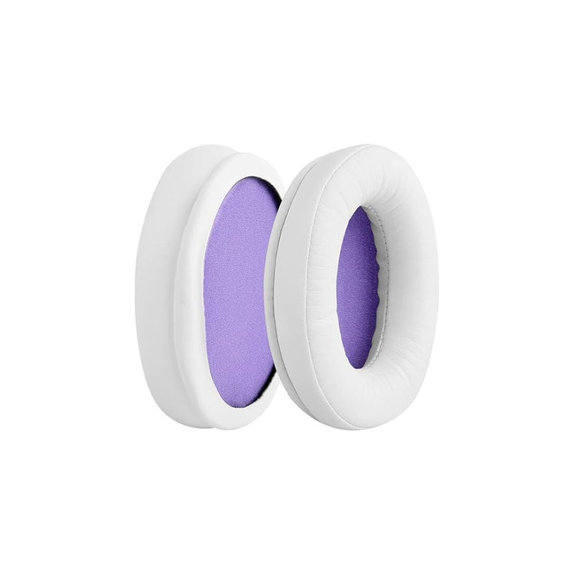 Coussinets de rechange pour Kingston HyperX Cloud Alpha Gaming, Mousse à mémoire + cuir PU, Blanches, 1 Paire