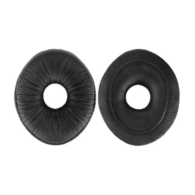 Coussinets de rechange pour Panasonic Technics RP-DJ1200, RP-DJ1205, RP-DJ1210, Mousse à mémoire + cuir PU, Noires, 1 Paire