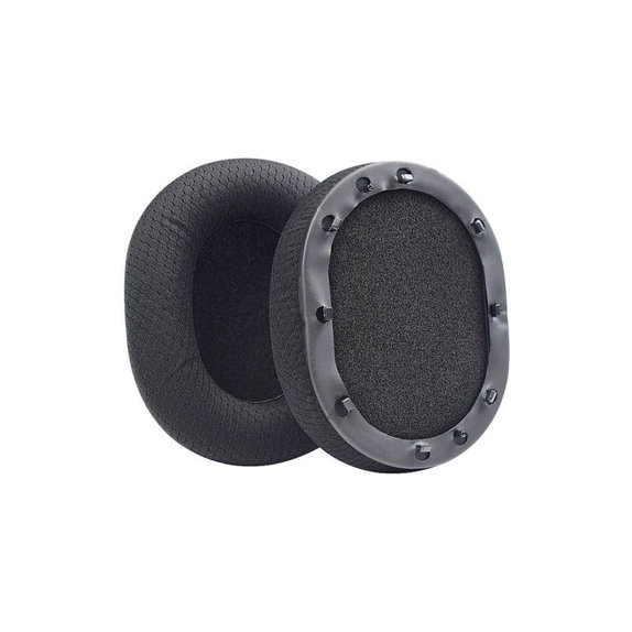 Coussinets de rechange pour Razer Blackshark V2, V2X, V2 Pro, V2 SE, Mousse à mémoire + Textile, Noires, 1 Paire