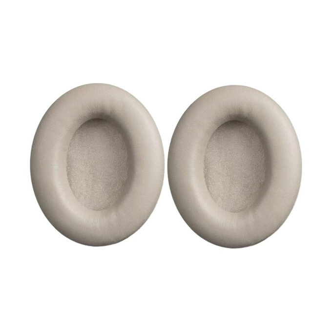 Coussinets de rechange pour Sony WH-1000XM3, Mousse à mémoire + cuir PU, Beiges, 1 Paire