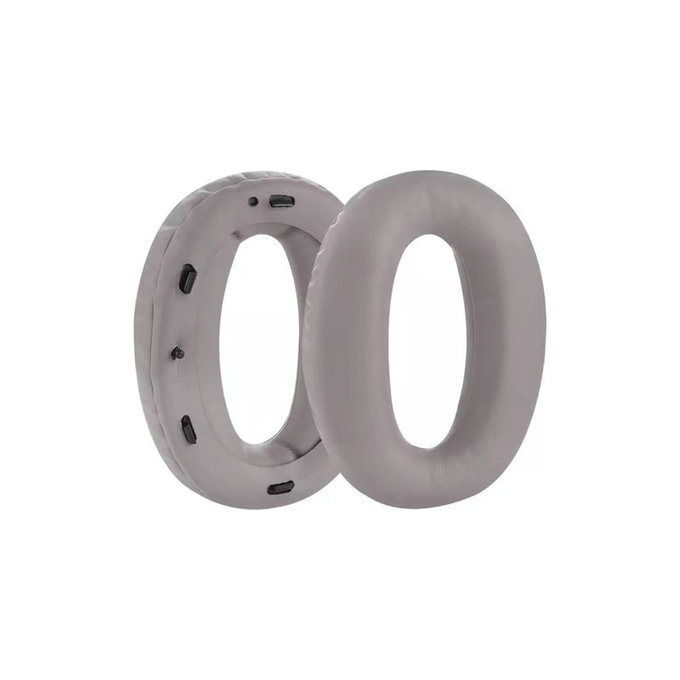 Coussinets de rechange pour Sony MDR-1000X, WH-1000XM2, Mousse à mémoire + cuir PU, Grises, 1 Paire