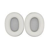 Coussinets de rechange pour Sony WH-ULT900N, Mousse à mémoire + cuir PU, Blanches, 1 Paire