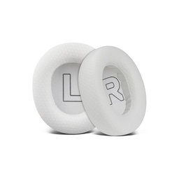 Coussinets de rechange pour SteelSeries Nova Pro Wireless, Mousse à mémoire + Textile, Blanches, 1 Paire