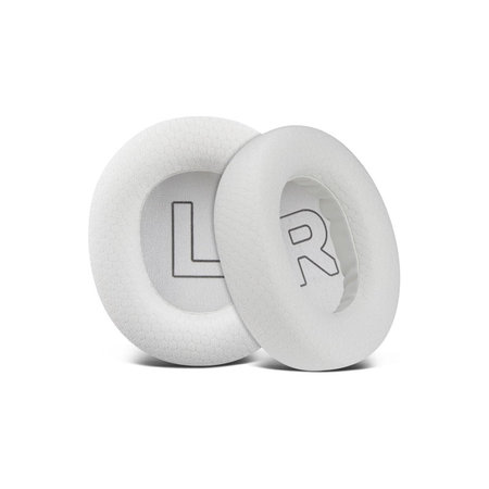 Coussinets de rechange pour SteelSeries Nova Pro Wireless, Mousse à mémoire + Textile, Blanches, 1 Paire