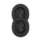 Coussinets de rechange pour SteelSeries Arctis 3, 5, 7, 9 Pro, Mousse à mémoire + Textile, Noir / Blanc, 1 Paire