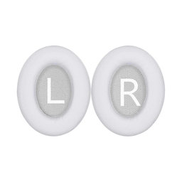 Coussinets de rechange pour Bose 700, NC700, Mousse à mémoire + cuir PU, Blanches, 1 Paire