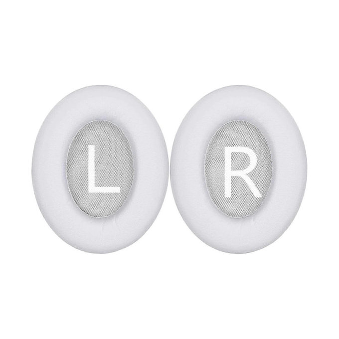 Coussinets de rechange pour Bose 700, NC700, Mousse à mémoire + cuir PU, Blanches, 1 Paire