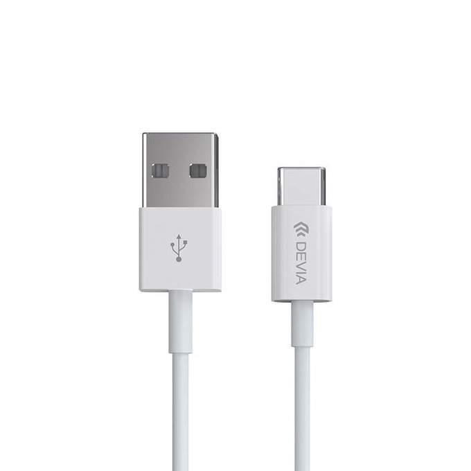 Câble USB / USB-C Smart, 2.1A, 2m, blanc, Devia