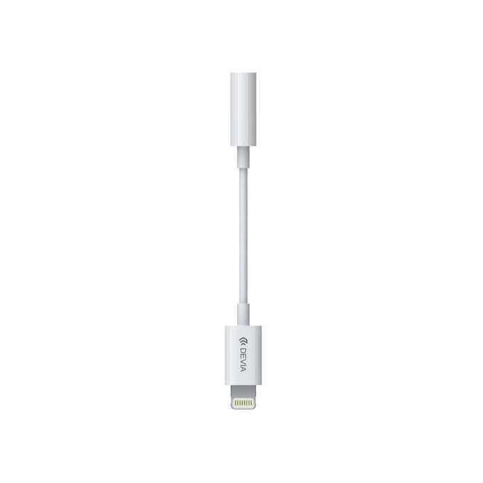 Adaptateur Smart Jack 3,5mm / Lightning, blanc, Devia