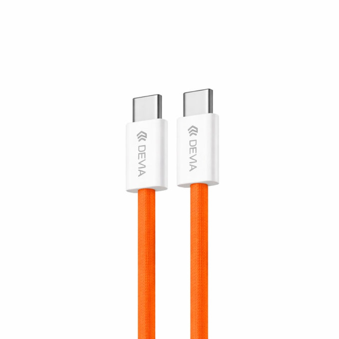 Câble USB-C / USB-C Smart, PD 60W, 1m, orange, Devia
