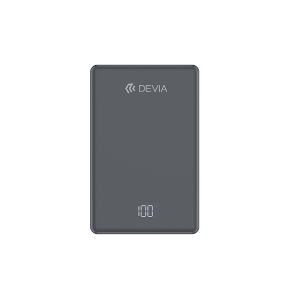 PowerBank MagSafe Extreme Speed Mini avec écran, PD 20W, 5000mAh, Space Grey, Devia