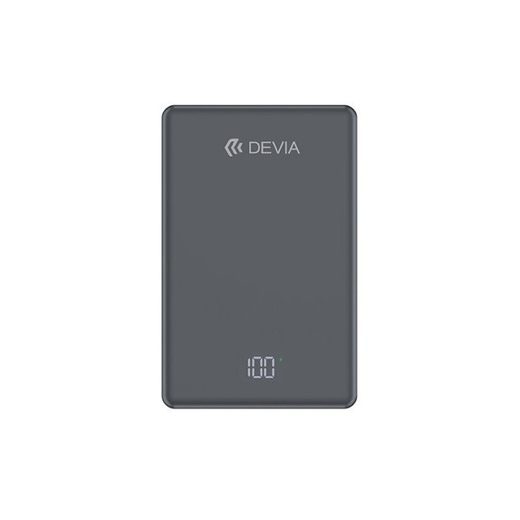 PowerBank MagSafe Extreme Speed Mini avec écran, PD 20W, 10000mAh, Space Grey, Devia