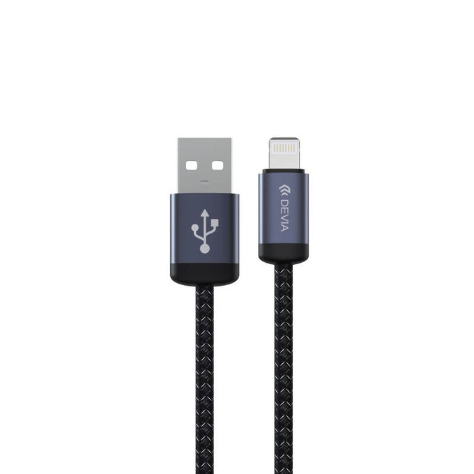 Câble Lightning / USB Gracious, 2,4A, 1m, noir, Devia