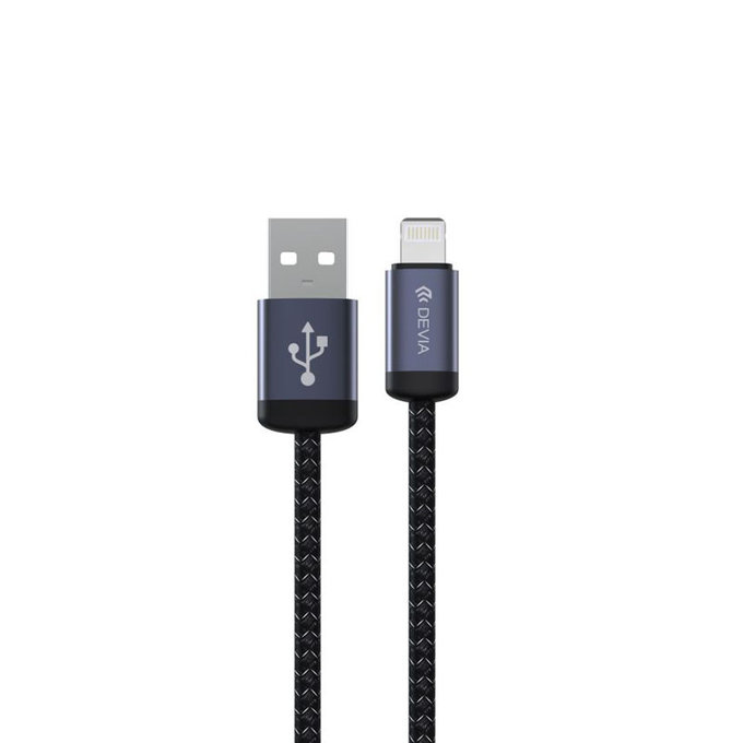 Câble Lightning / USB Gracious, 2,4A, 2m, noir, Devia