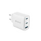 Adaptateur de charge Extreme Speed, 2x USB-C + USB-A, PD 65W, blanc, Devia