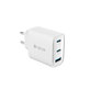 Adaptateur de charge Extreme Speed, 2x USB-C + USB-A, PD 65W, blanc, Devia